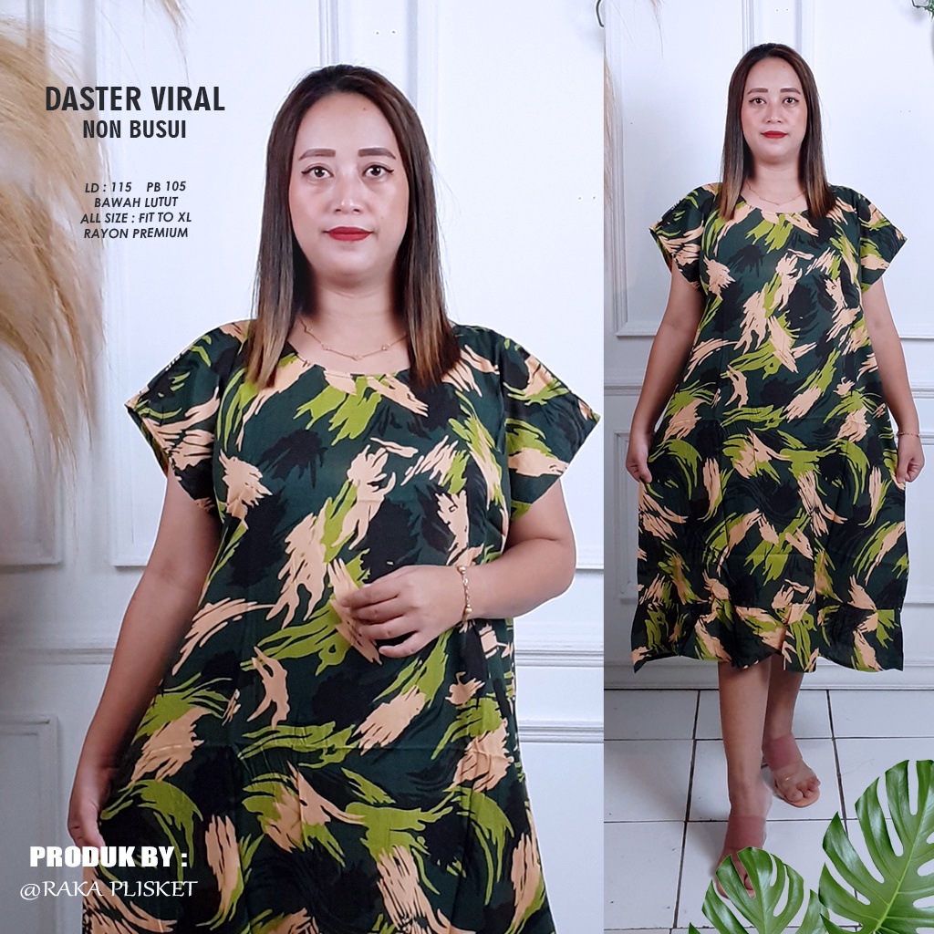DASTER RUFFLE | DASTER VIRAL MOTIF | DASTER KEKINIAN | DASTER RAYON MURAH BAWAH LUTUT NON BUSUI-MOTIF 35
