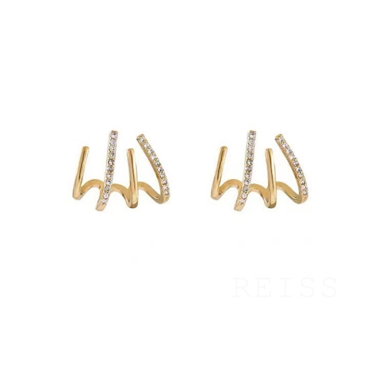 Anting Tusuk Gantung Bahan Sterling Silver 925 Desain Geometri 4 Efek Gaya Korea Untuk Wanita