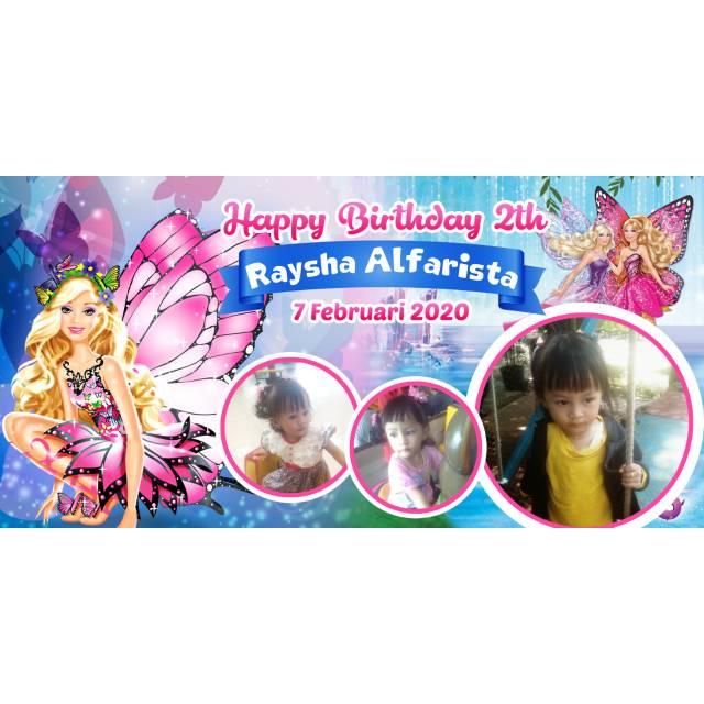 Banner ultah banner ulang tahun backdrop ultah ukuran 2x1 meter
