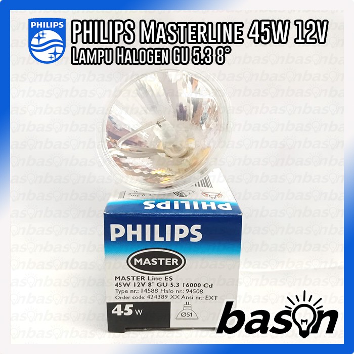 PHILIPS Masterline ES 45W 14588 8D MR16 - Lampu Halogen 12Volt