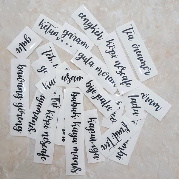 

STIKER NAMA BUMBU DAPUR ( UNTUK NAMA BUMBU BY REQUEST ) BISA REQUEST SAMPAI 80 NAMA BUMBU