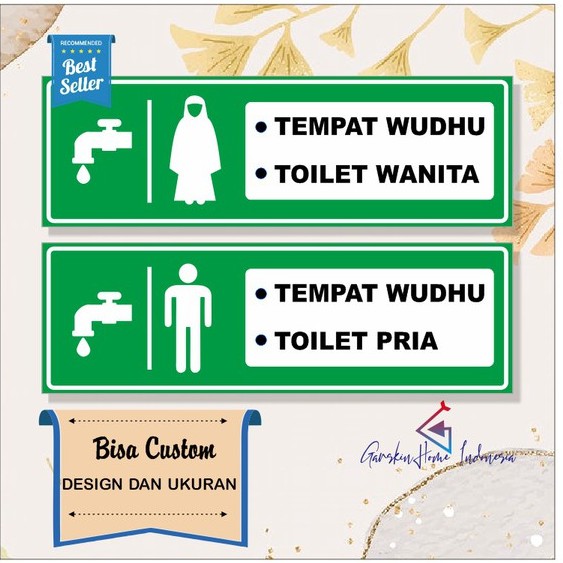 

Stiker tempat wudhu dan toilet