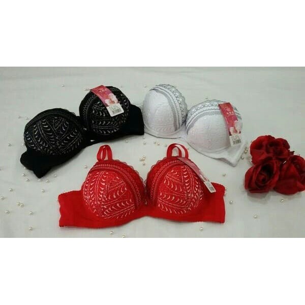 Bra Busa Tebal Push Up Renda Brukat Lace Sexy 8616