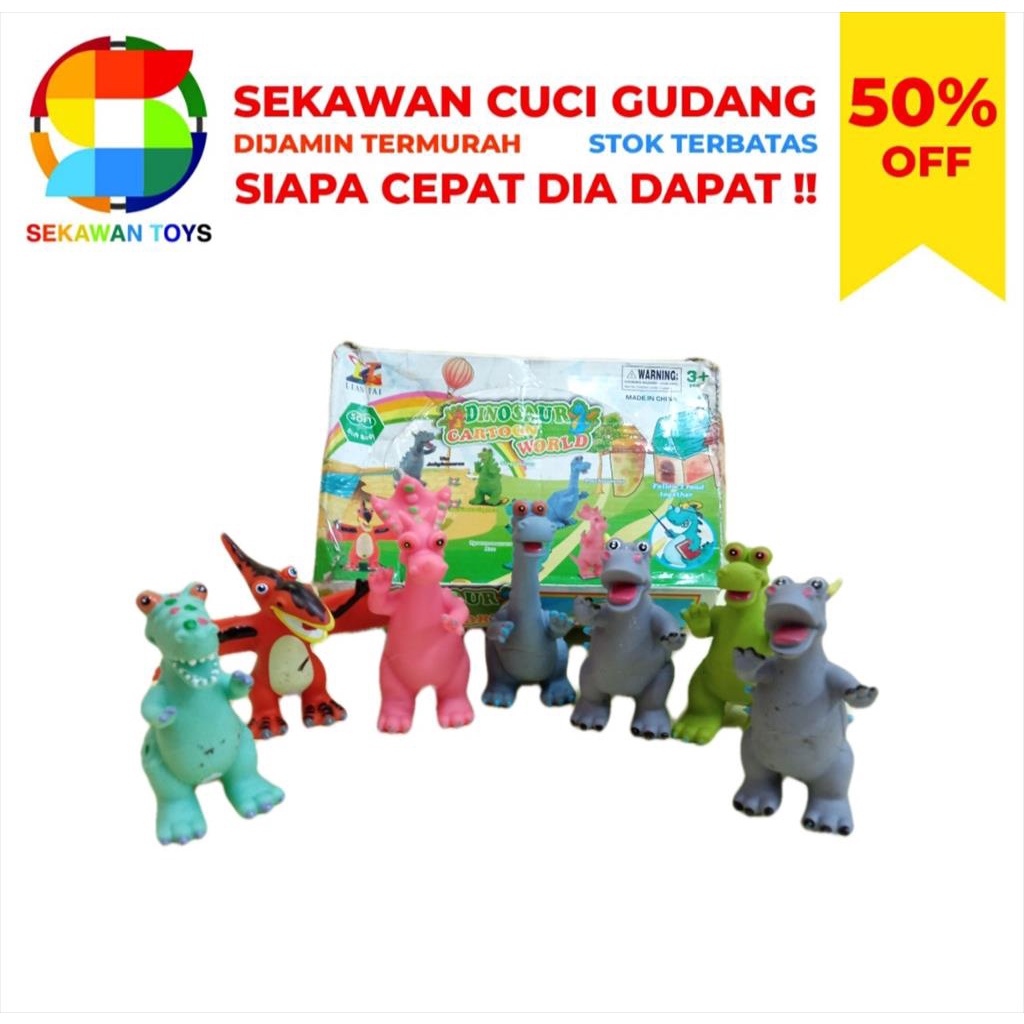 Mainan Anak/Dinosaur Carton 1 Kotak 7Pc SEKAWAN SALE 23