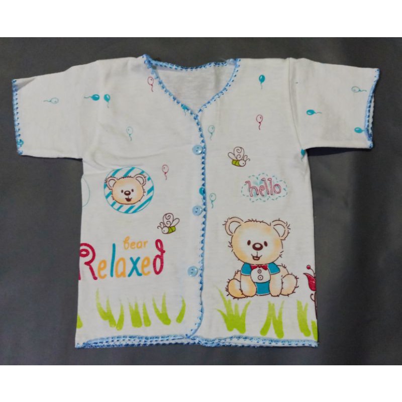 Baju Bayi Baru Lahir Lengan Pendek TITIKU 100% Katun Halus Atasan Bayi Baru Lahir Lengan Pendek Katun Ukuran New Born Perlengkapan Bayi Baru Lahir