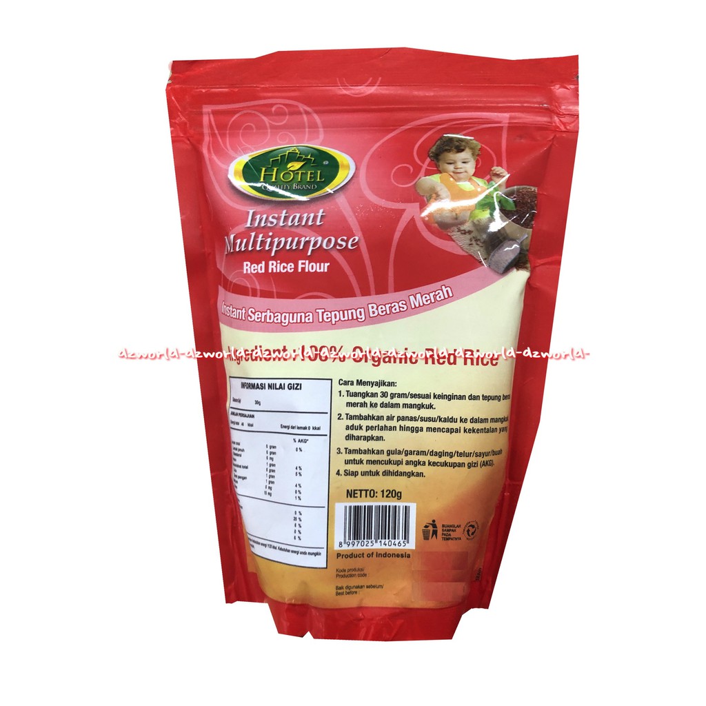 Hotel Instant Multipurpose Black Rice Flour Makanan Instant MPASI 120gr