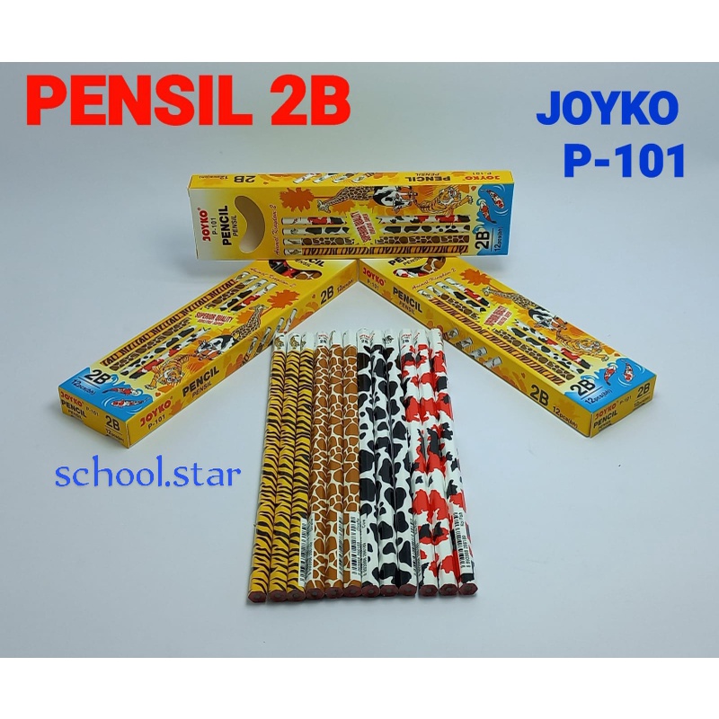 

Pencil Pensil Joyko P-101 / 2B / Animal Kingdom 2 / 1 BOX 12PCS