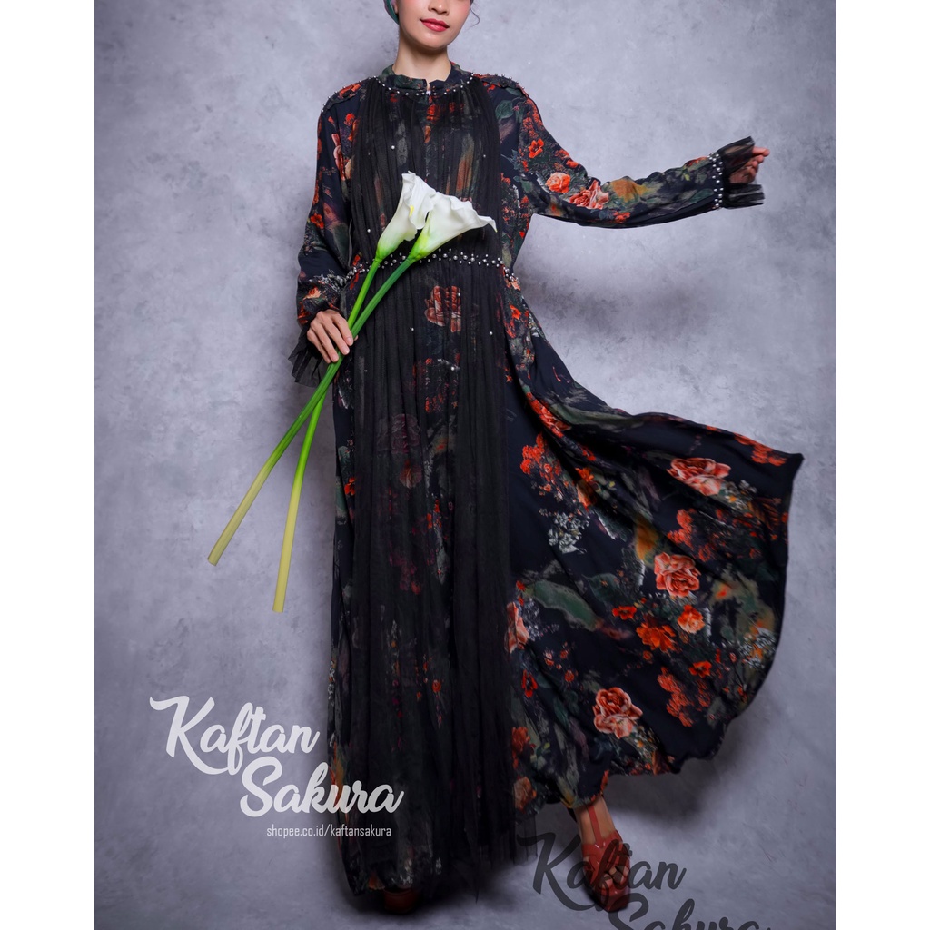 Baju Gamis Wanita Remaja Dewasa Terbaru Bahan Tile Bordir Mewah Premium Gamis Busui untuk Pesta Kondangan Lebaran 2022 ukuran all size real pic