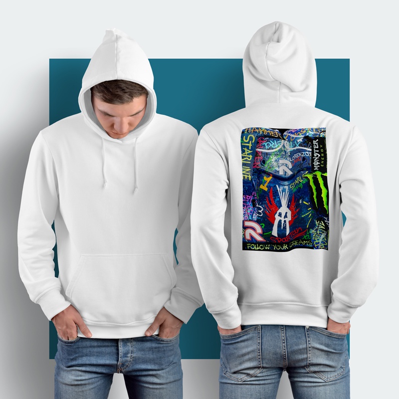 Hoodie JL99 Lorenzo Stickerbomb MotoGP Hoodie Jumper Casual Pullover Hoodie Unisex [Bisa COD] New Ho