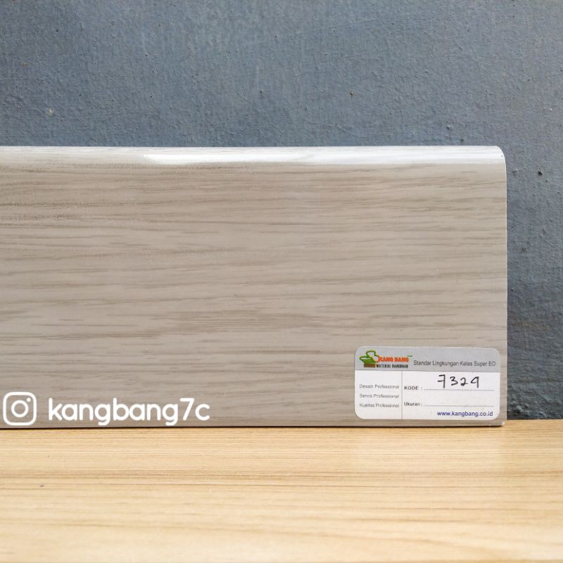 Plint Dinding  PVC  KANGBANG7C KD7324 motif Kayu Warna Abu 