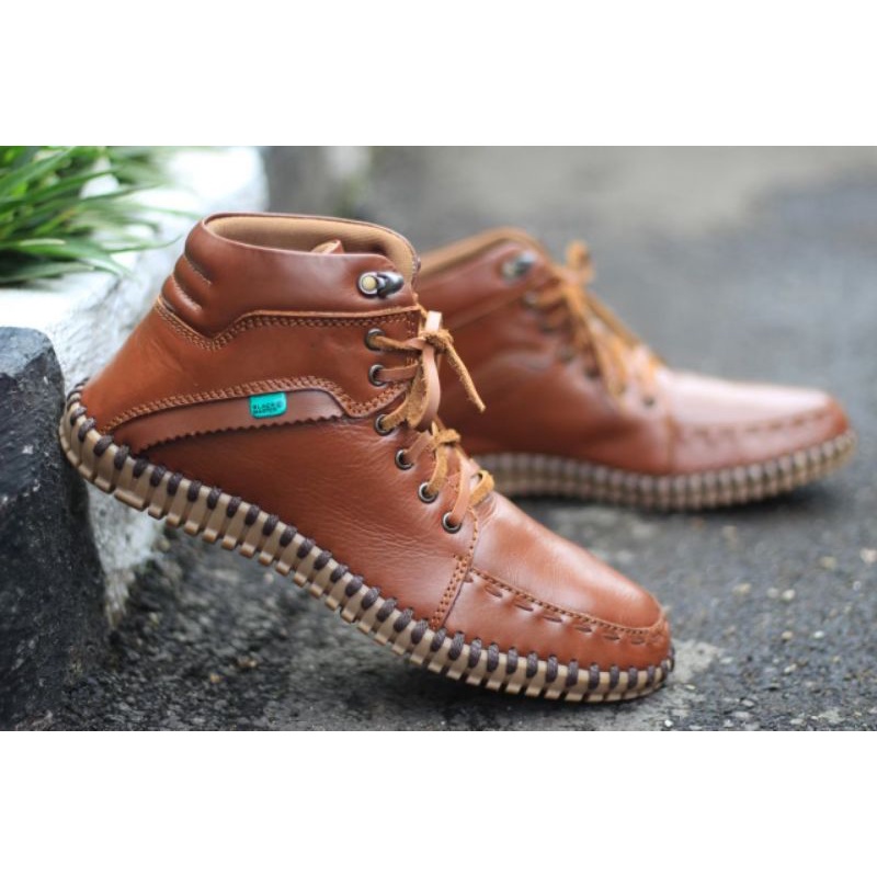 sepatu boot kulit pria asli - sepatu kulit pria - sepatu casual formal fashion kerja kantor proyek - sepatu pansus pria