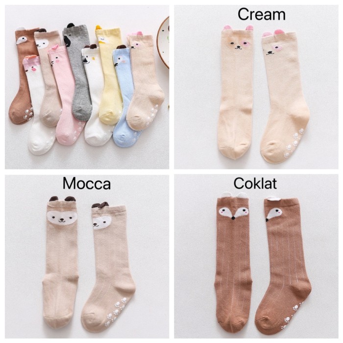 TokoPapin Kaos Kaki Bayi kaos kaki baby panjang Korea Motif Lucu Halus import