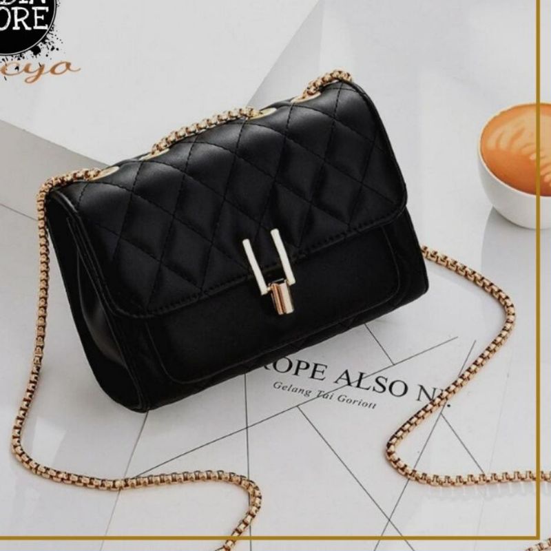 Tas Chelsy GOLD Embos BN | Tas Wanita Cewek Selempang Tenteng Slingbag Jinjing Slempang | Waist Tote