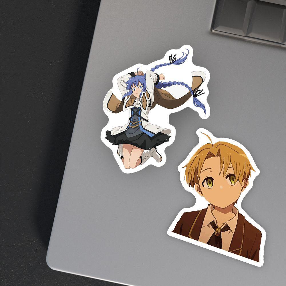 [Elegan] Mushoku Tensei: Laptop Reincarnation Tanpa Pekerjaan Tahan Air Kawaii Dekorasi Stiker Perekat Diri Alat Tulis Stiker Kartun Stiker Bagasi Grafiti Stiker