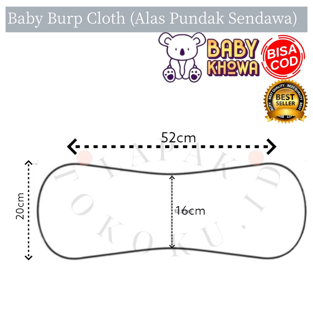 Celemek Pundak Slaber bayi Burp Bib multifungsi BABY KHOWA Lembut 100% Alas Pundak Sendawa Celemek JUMBO Slabber Bib Bayi Tatakan Iler Bayi