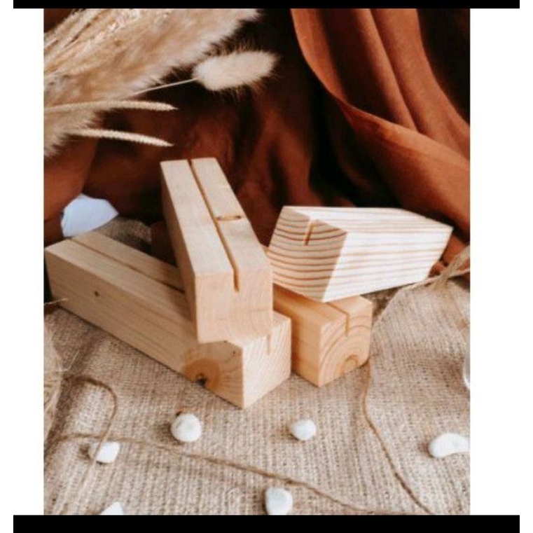 

Price Tag holder kayu stand akrikik 21cm