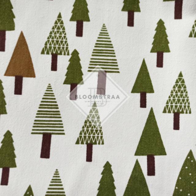 Bahan Kanvas Cemara Muda Kain Kanvas Twill Pine Tree Canvas Fabric Pinus