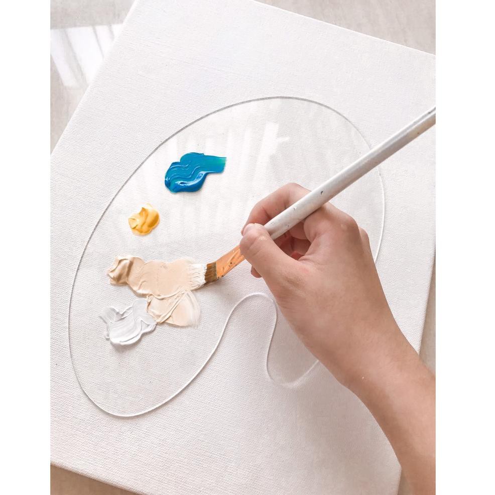 

{Best Seller BBC 24Ap5CZ} Acrylic Palette | Palet Bening Akrilik | ByPainters | 29x18.5Cm | 2mm | ⊕