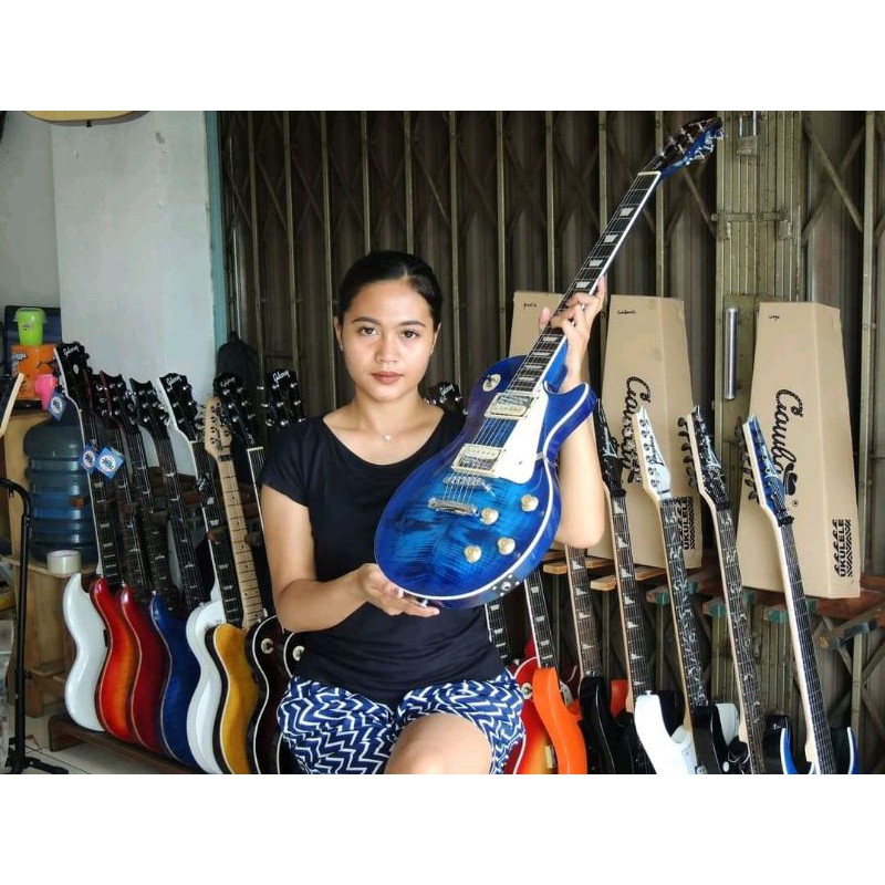 GITAR GIBSON LESPAUL BIRU