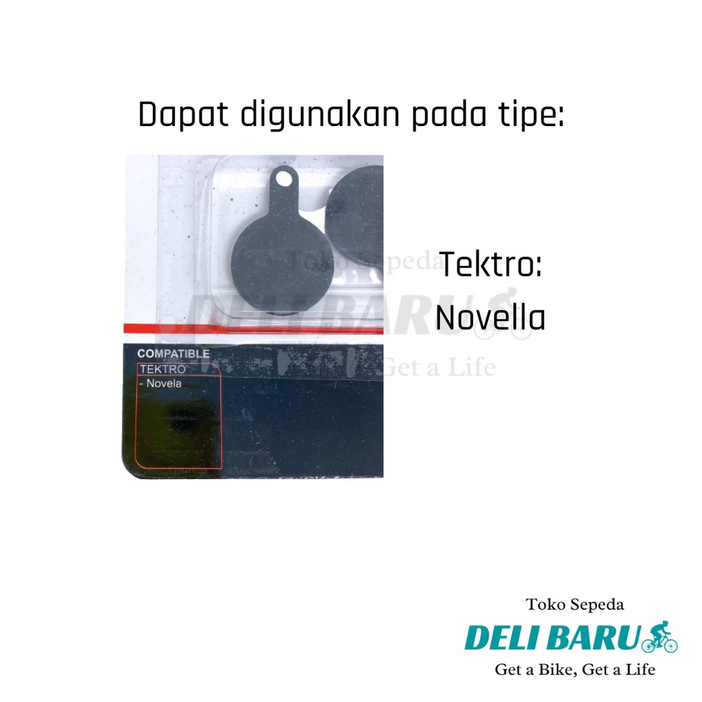 Kampas rem pacific 509 disc brake pad bulat cakram tektro novela sepeda MTB