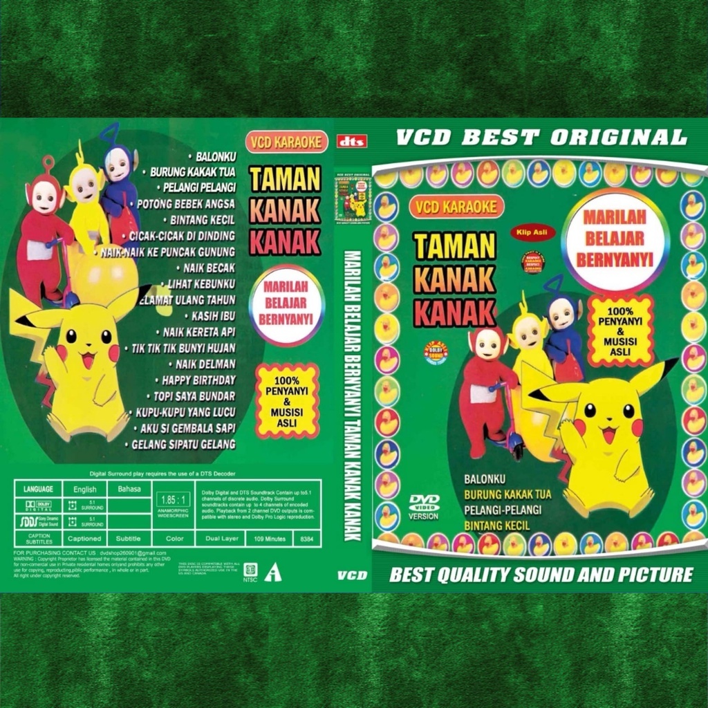 Kaset VCD Lagu Anak Marilah Belajar Bernyanyi Taman Kanak Kanak