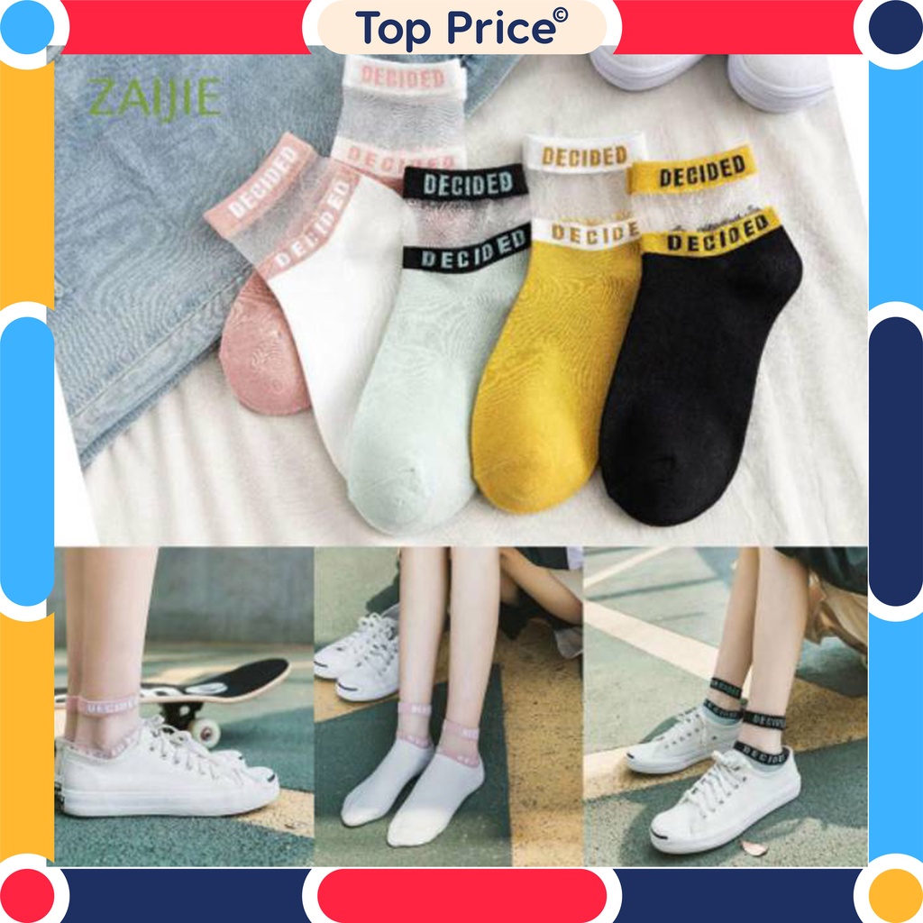 Topprice  COD Kaos Kaki korea / Kaos Kaos Decided / Kaos Kaki Fashion / Socks / Kaos Kaki Pendek cuci stock U16