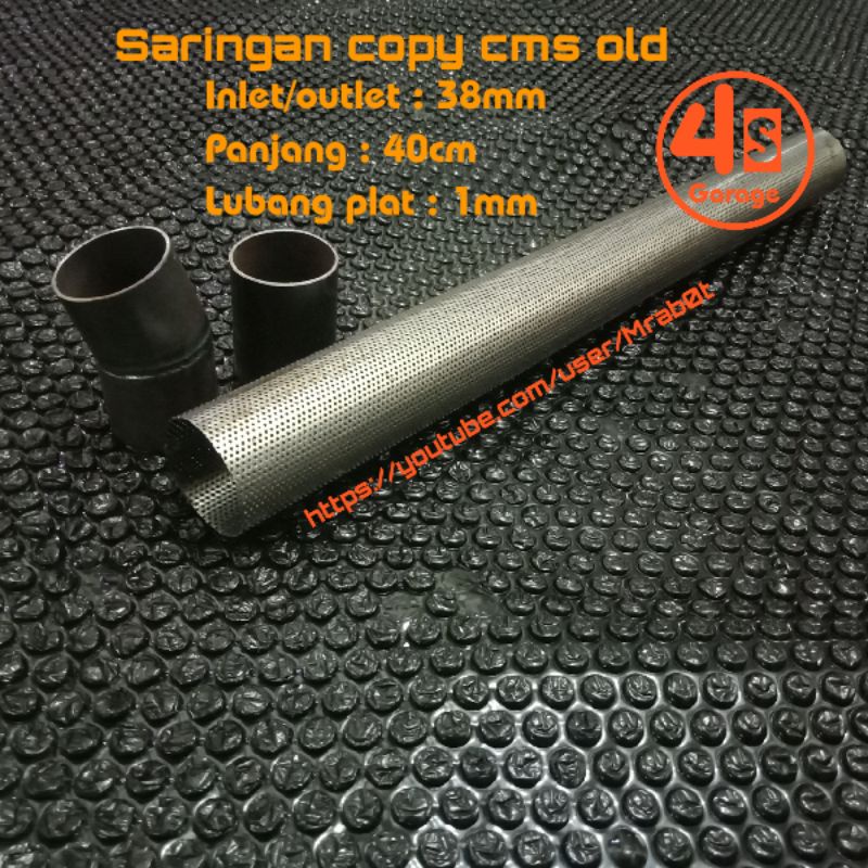 Pipa Saringan Knalpot Copy CMS Old 1mm VARIO PCX ADV NMAX Inlet 38mm Kenalpot Racing Bobokan Adem Bass Gerung Copy CMS-1