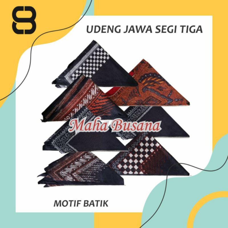 Udeng segitiga batik / Udeng Jawa segitiga / ikat kepala segitiga batik /Iket kepala