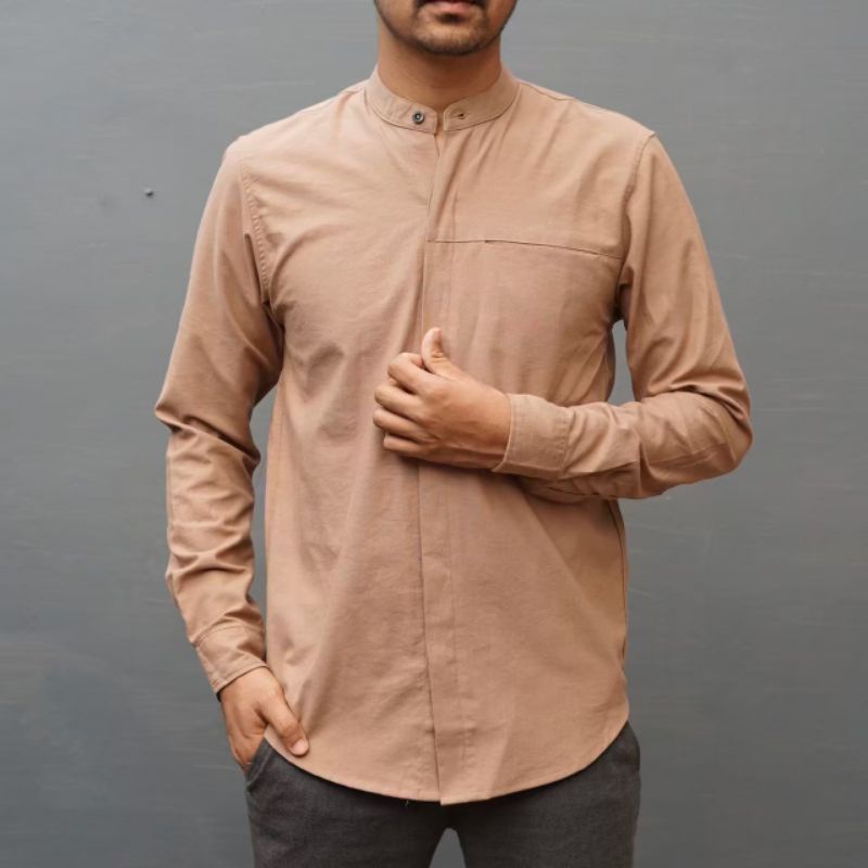 AL HABSYI Baju Koko kurta Alhambra l Kurta Alhambra lengan panjang l Koko Qurta l Qurta Pria l Qurta lengan panjang l kurta pria lengan panjang polos warna Coksu I BAJU MUSLIM TERBARU 2022 Kurta Alhambra seri KAL 003