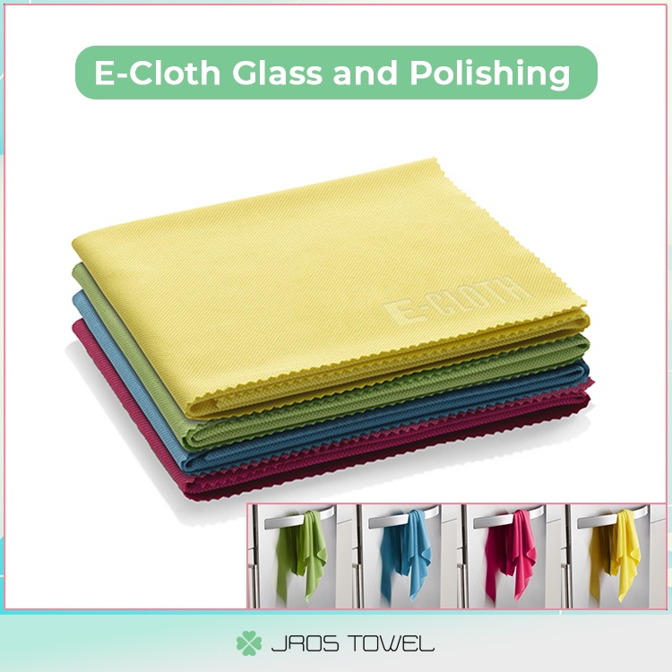 JROSTOWEL - E-Cloth Glass and Polishing Cloth Microfiber 40x50 cm / 40x40 Kain Lap Mikrofiber Rumah 
