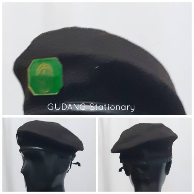 Topi Baret Pramuka Laken + Pin