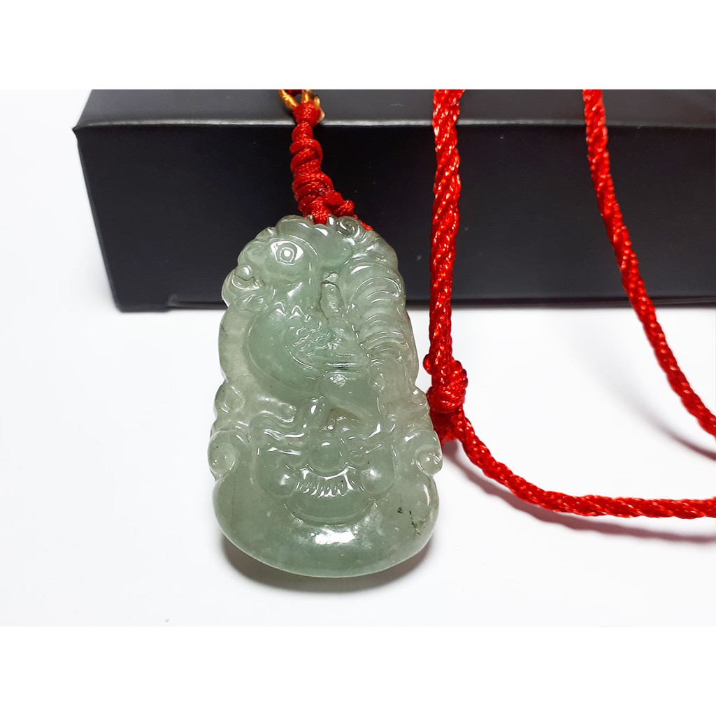 VeE Kalung Tali Liontin Pria Wanita Batu Giok Burma Model Shio Ayam