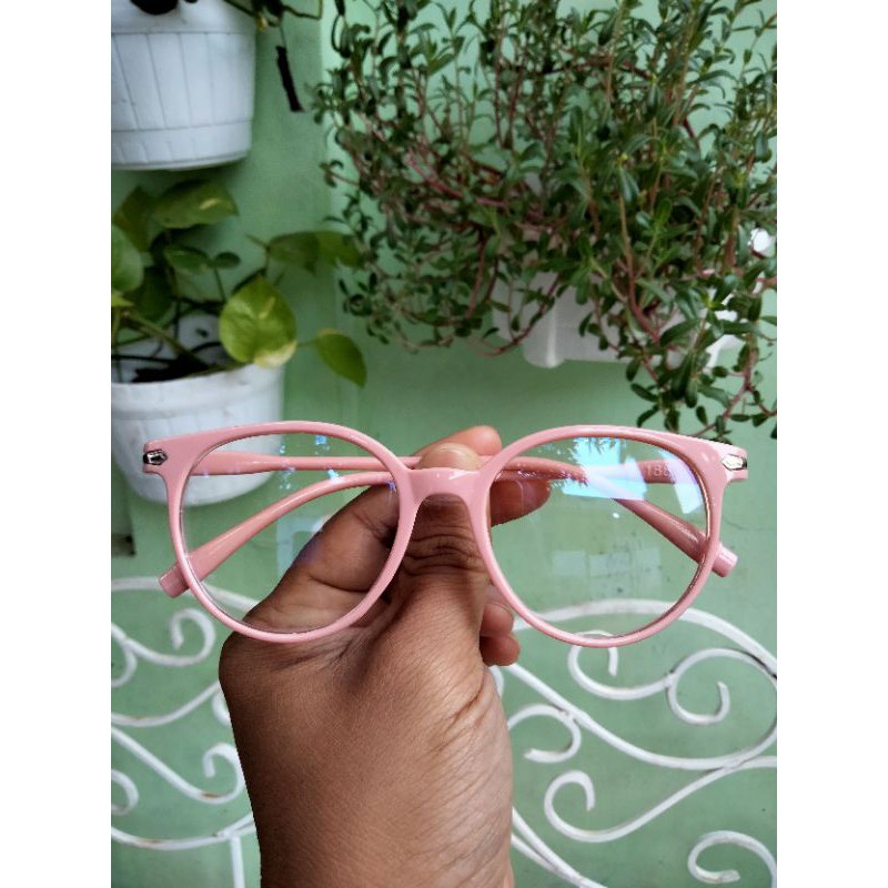 Kaca Mata Anti Radiasi Wanita Pria Kacamata Antiradiasi Layar HP Komputer TV Laptop Kcamata Import Korea Murah Terbaru-Pink Milk