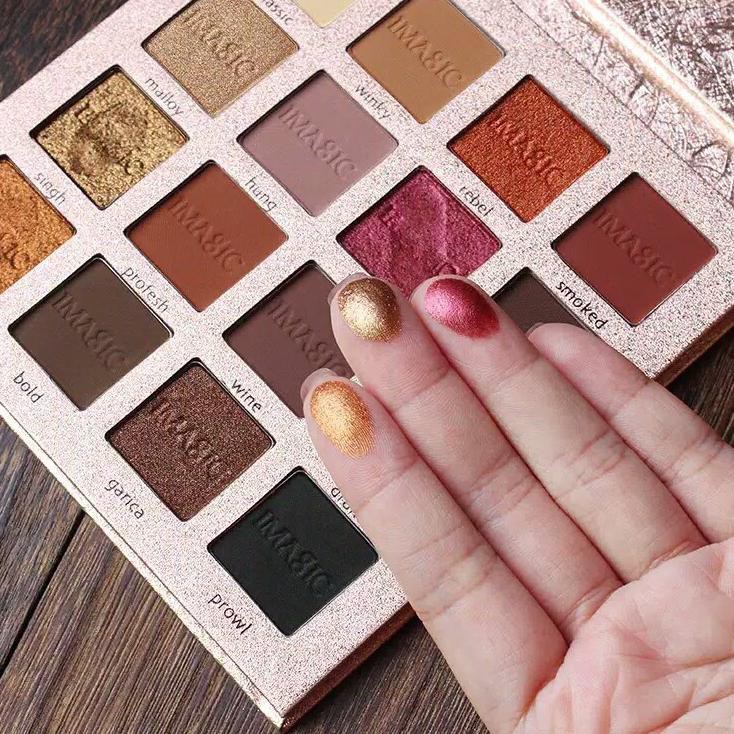 (READY &amp; ORI) IMAGIC 16 Color Gold Eyeshadow Palette EY318 EY322