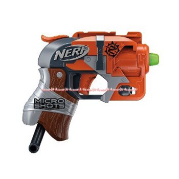 Nerf Micro Shots Firestrike 1Series Pistol Mainan Warna Orange Cokelat