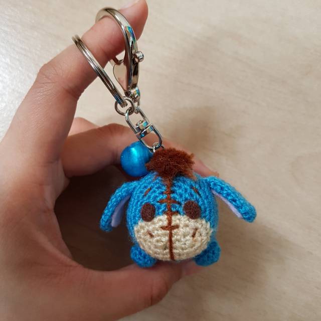 Gantungan Kunci / Tas - Boneka Amigurumi / Crochet / Rajut Eeyore Mini
