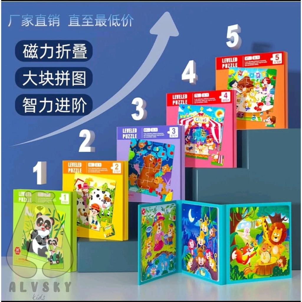 BUKU PUZZLE MAGNET JIGSAW / MAGNETIC PUZZLE BOOK / PUZZLE BUKU MAINAN EDUKASI ANAK