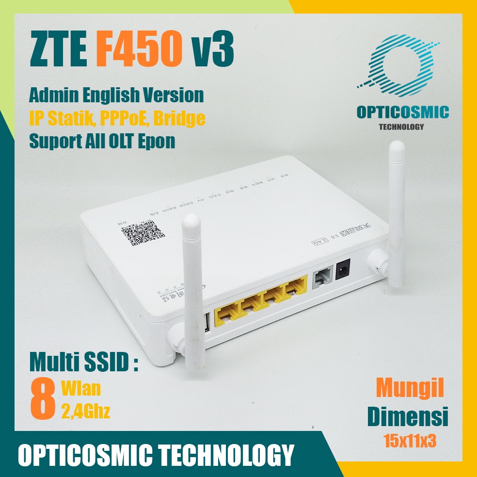 ZTE F450 v2 v3  Router EPON ONU ONT F450 Wifi Modem FTTH second murah support semua OLT lebih bagus 