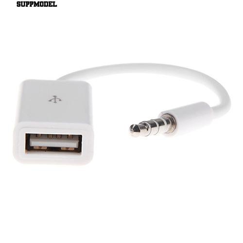 Supp Car MP3 3.5mm Male AUX Audio Plug Jack ke USB 2.0 Converter Kabel Kabel