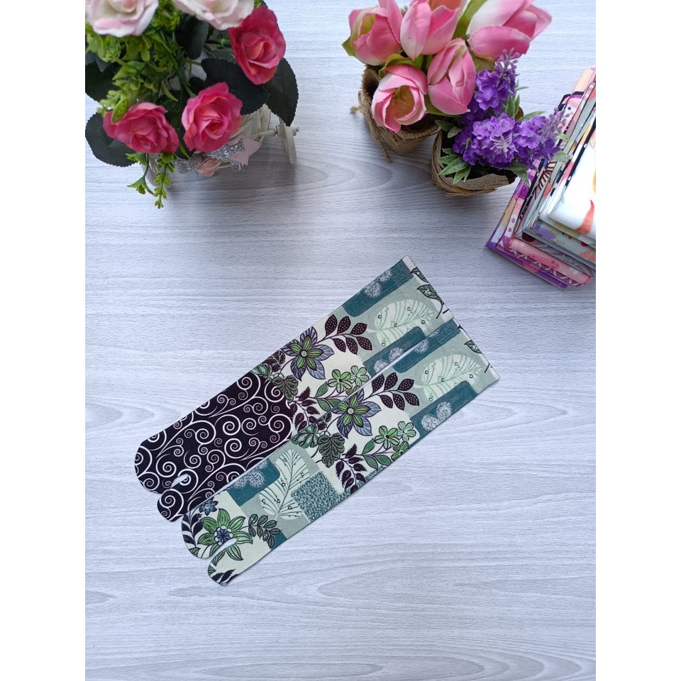 KAOS KAKI PRINTING MUSLIMAH DEWASA VERSI TELAPAK HITAM / KAOS KAKI JEMPOL PRINTING KAOS KAKI MUSLIMAH MOTIF-4