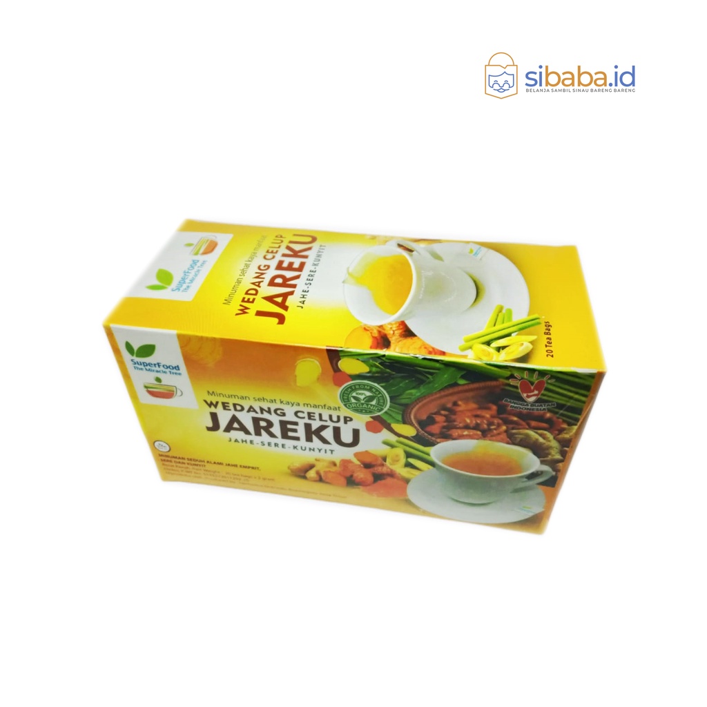 

Sibaba.id - Superfood Jareku Wedang Celup Jahe Sere Kunyit Isi 20 Teabags