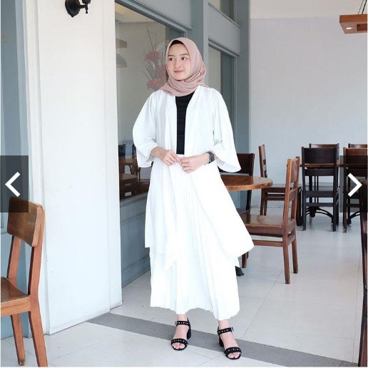 ROK PLISKET PUTIH XXL JUMBO BIGSIZE HYGET MELAR MAYUNG PLEATED SKIRT MAXI MUSLIM BUMIL WHITE MURAH SALE