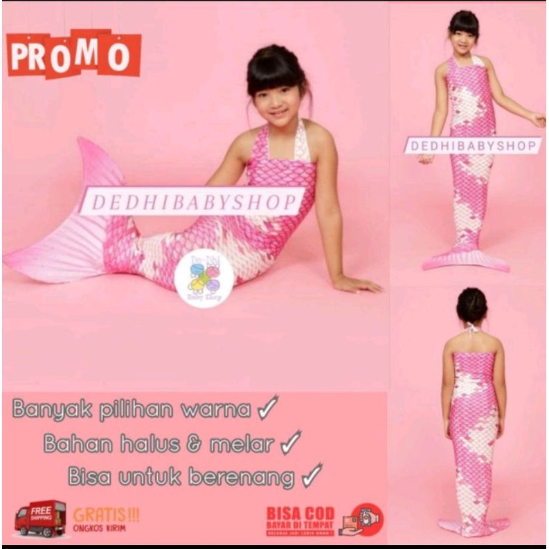 Mermaid baju duyung baju renang new model kostum putri duyung anak