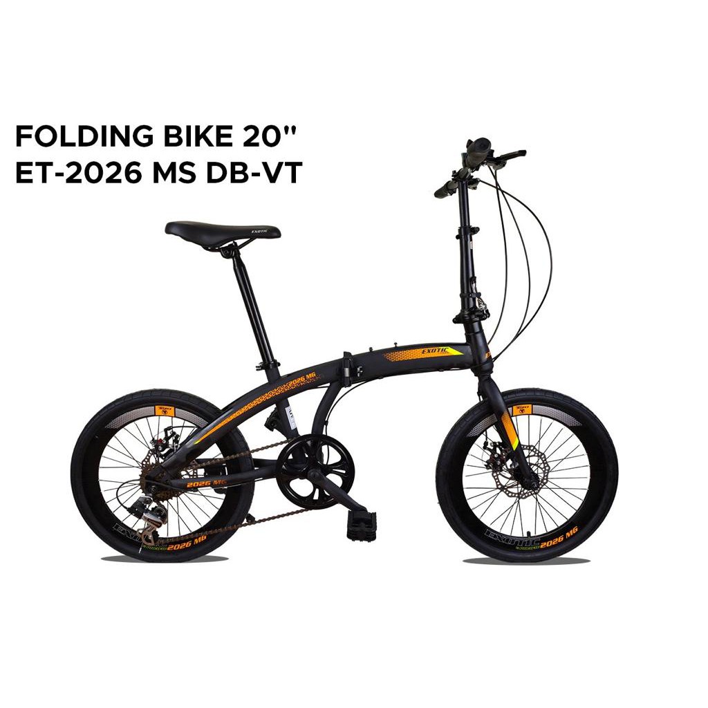 (GOSEND) Sepeda lipat EXOTIC 20" 2026  VT DISC BRAKE Velg tinggi seperti noris 2.0
