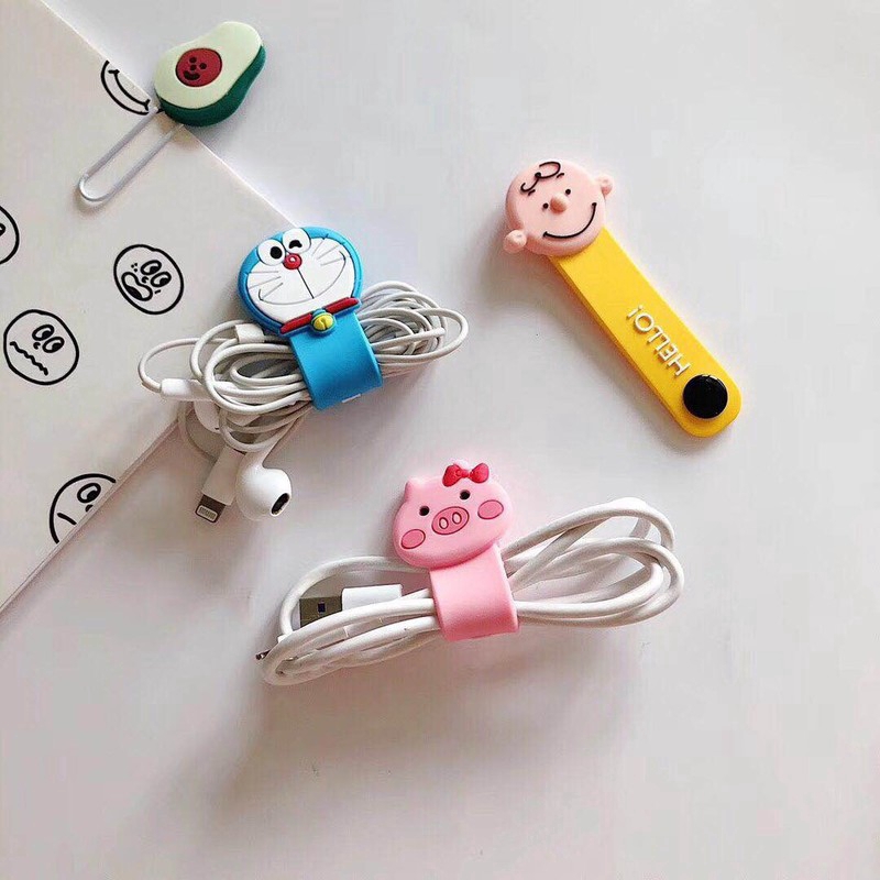 Lucu kartun earphone / kabel data organizer, Kemasan klip kawat jamnya