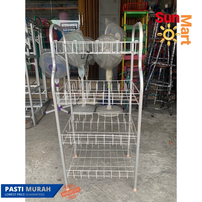 Rak Susun 4 Bahan kawat dan pipa coating