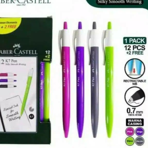 

☞ Pulpen Faber Castell K7 Cetek (BELI 1 LUSIN FREE 2 PCS) ➪