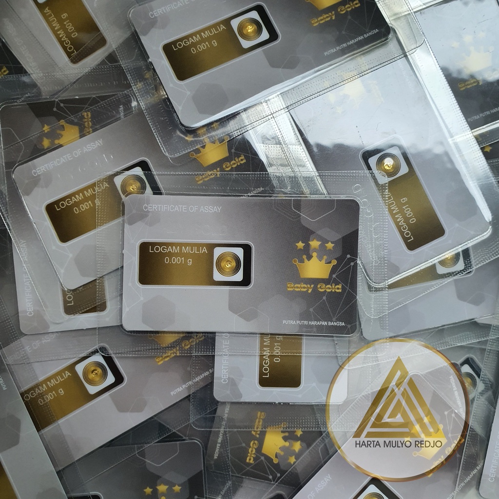 Logam Mini/ Mini Gram/ BABY GOLD 0.001 Emas 24 Karat Mini Gold babygold-4