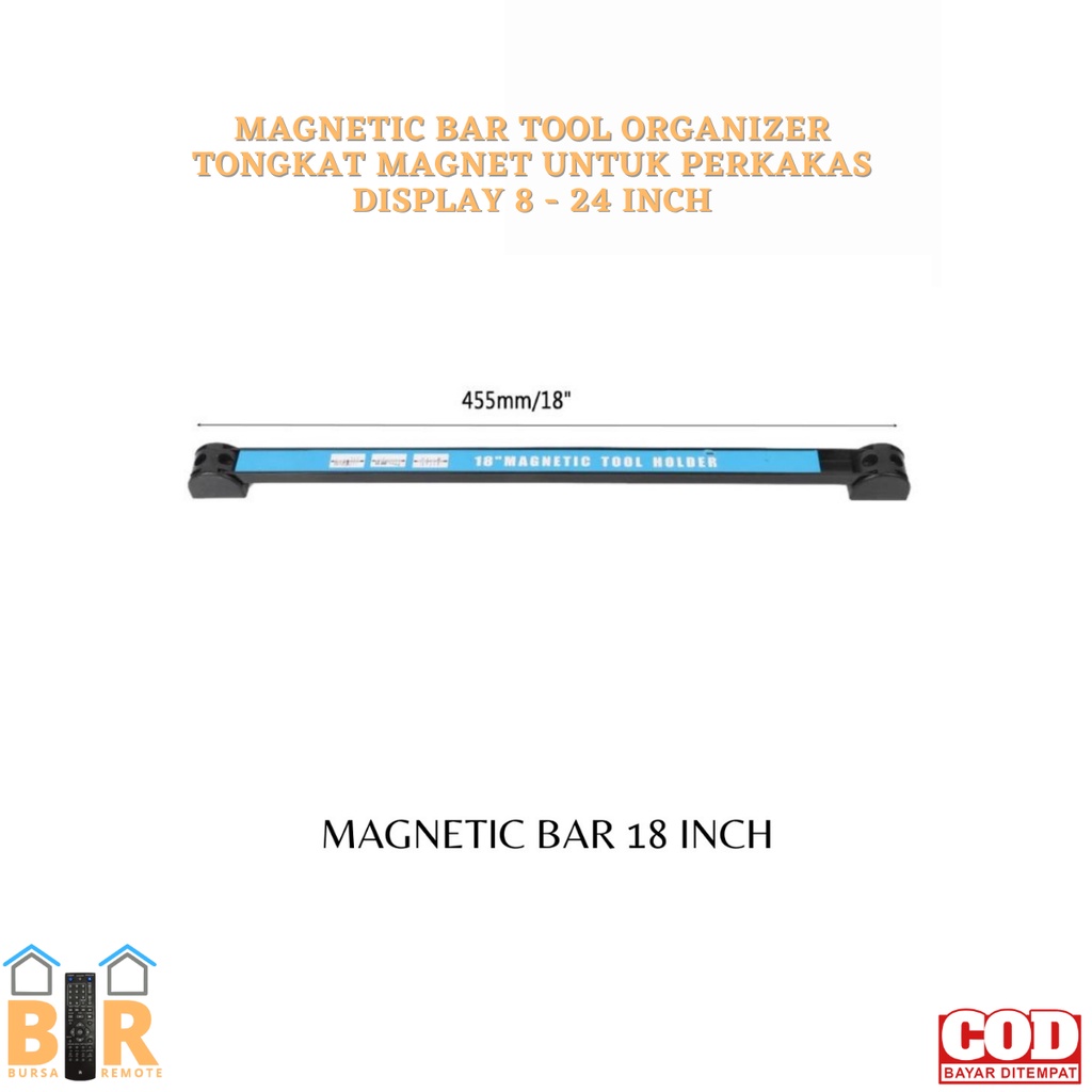 Magnet Untuk Perkakas Display Magnetic BAR Tool Organizer Tongkat  8-24inch