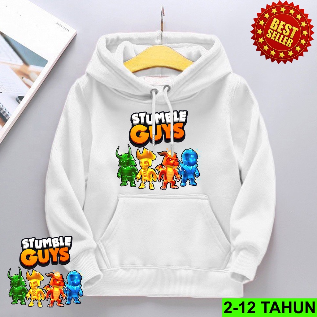 Hoodie Game Stumble Guys Anak Laki Laki Perempuan / Hodie Anak Usia 7 - 14 Tahun / Jaket Anak Cewek Cowok / Switer Distro Bisa Cod Sweeter Anak / Switer STUMBLE GUYS Anak